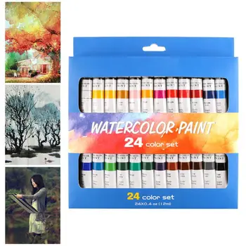 12ml 24 Colors Professional Paint Tubes Drawing Painting Watercolor Pigment Set Artist Art Supplies
12ml 24 Colors Professional Paint Tubes Drawing Painting Watercolor Pigment Set Artist Art Supplies