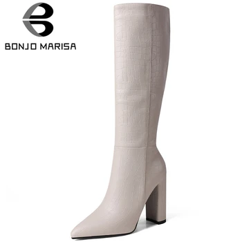 BONJOMARISA Elegant Girl Solid Pointed Toe Knee High High Heels Zipper Boots Women Brand Classic Party Shoes Woman
BONJOMARISA Elegant Girl Solid Pointed Toe Knee High High Heels Zipper Boots Women Brand Classic Party Shoes Woman