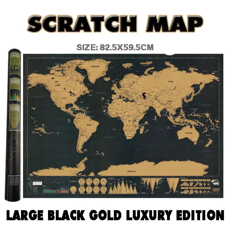 Luxury Erase World Travel Map Scratch World Map Travel Scratch Map 82.5x59.4cm Room Home Office Decorative Wall Sticker
Luxury Erase World Travel Map Scratch World Map Travel Scratch Map 82.5x59.4cm Room Home Office Decorative Wall Sticker