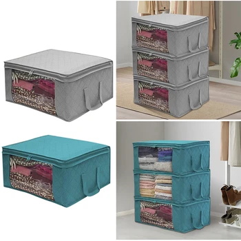 1/3pcs Non-Woven Fabric Clothing Storage Bag Folding Storage Box Clear Window Zipper Case Clothes Organizer Handles 49x36x21cm
1/3pcs Non-Woven Fabric Clothing Storage Bag Folding Storage Box Clear Window Zipper Case Clothes Organizer Handles 49x36x21cm