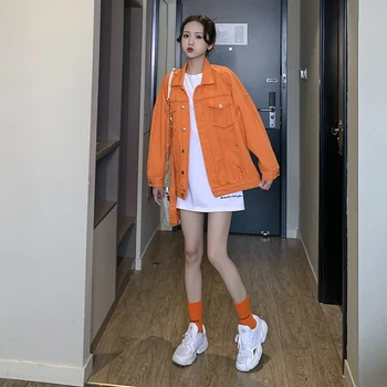 Spring the new orange popular logo cowboy coat jacket easing B institute of sweethearts outfit in the spring and autumn wind 
Spring the new orange popular logo cowboy coat jacket easing B institute of sweethearts outfit in the spring and autumn wind