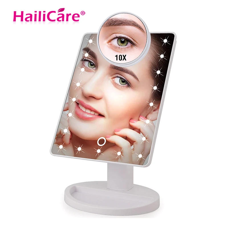 22 LED Lights Touch Screen Makeup Mirror 1X/10X Table Desktop Countertop Bright Adjustable USB Cable Or Batteries Use 16 Lights
22 LED Lights Touch Screen Makeup Mirror 1X/10X Table Desktop Countertop Bright Adjustable USB Cable Or Batteries Use 16 Lights