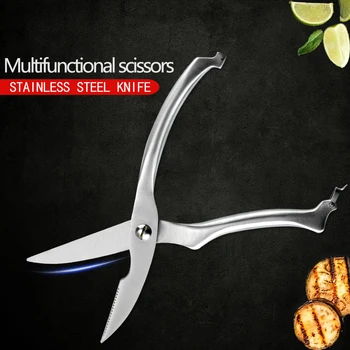 Stainless Steel Knife Accessories Poultry Kitchen Chicken Bone Scissors With Safe Lock Cutter Cook Tool Shears Cutting Duck Fish
Stainless Steel Knife Accessories Poultry Kitchen Chicken Bone Scissors With Safe Lock Cutter Cook Tool Shears Cutting Duck Fish