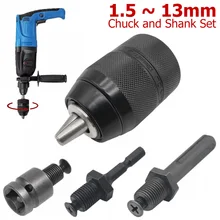1.5-13mm Drill Bit Adapter Set Quick Change Keyless Drill Bit Chuck Hex Shank Adapter Converter Chuck Fixture Drill Bits Adapter
1.5-13mm Drill Bit Adapter Set Quick Change Keyless Drill Bit Chuck Hex Shank Adapter Converter Chuck Fixture Drill Bits Adapter