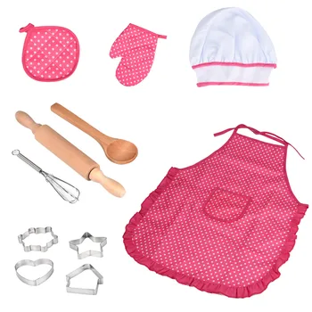 Kids Cooking And Baking Set - 11pcs Kitchen Costume Role Play Kit Apron Hat chef kids games Cooking Pretend Play Set Toy
Kids Cooking And Baking Set - 11pcs Kitchen Costume Role Play Kit Apron Hat chef kids games Cooking Pretend Play Set Toy