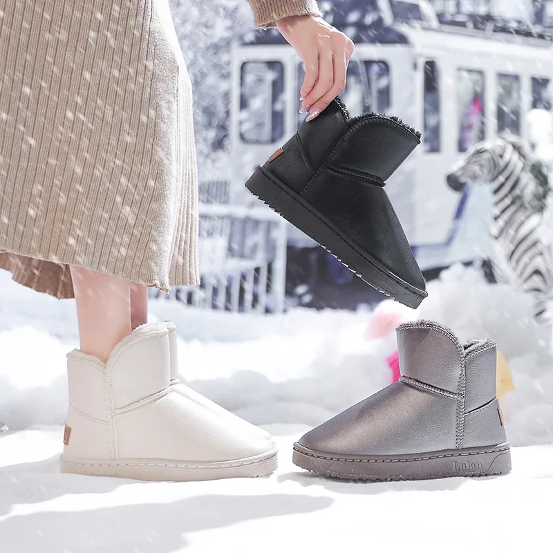 Winter Fashion Snow Boots Women Slip-On Round Toe Low (1cm-3cm) Flat With Solid Plush Thicken Keep Warm Non-Slip High Quality
Winter Fashion Snow Boots Women Slip-On Round Toe Low (1cm-3cm) Flat With Solid Plush Thicken Keep Warm Non-Slip High Quality