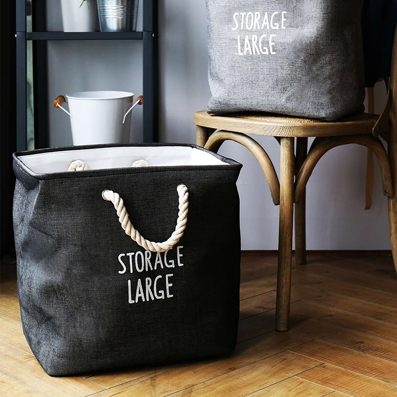 Laundry Basket 4 Colors Hemp Rope Handle Washable Cotton Linen Collapsible Storage Basket
Laundry Basket 4 Colors Hemp Rope Handle Washable Cotton Linen Collapsible Storage Basket