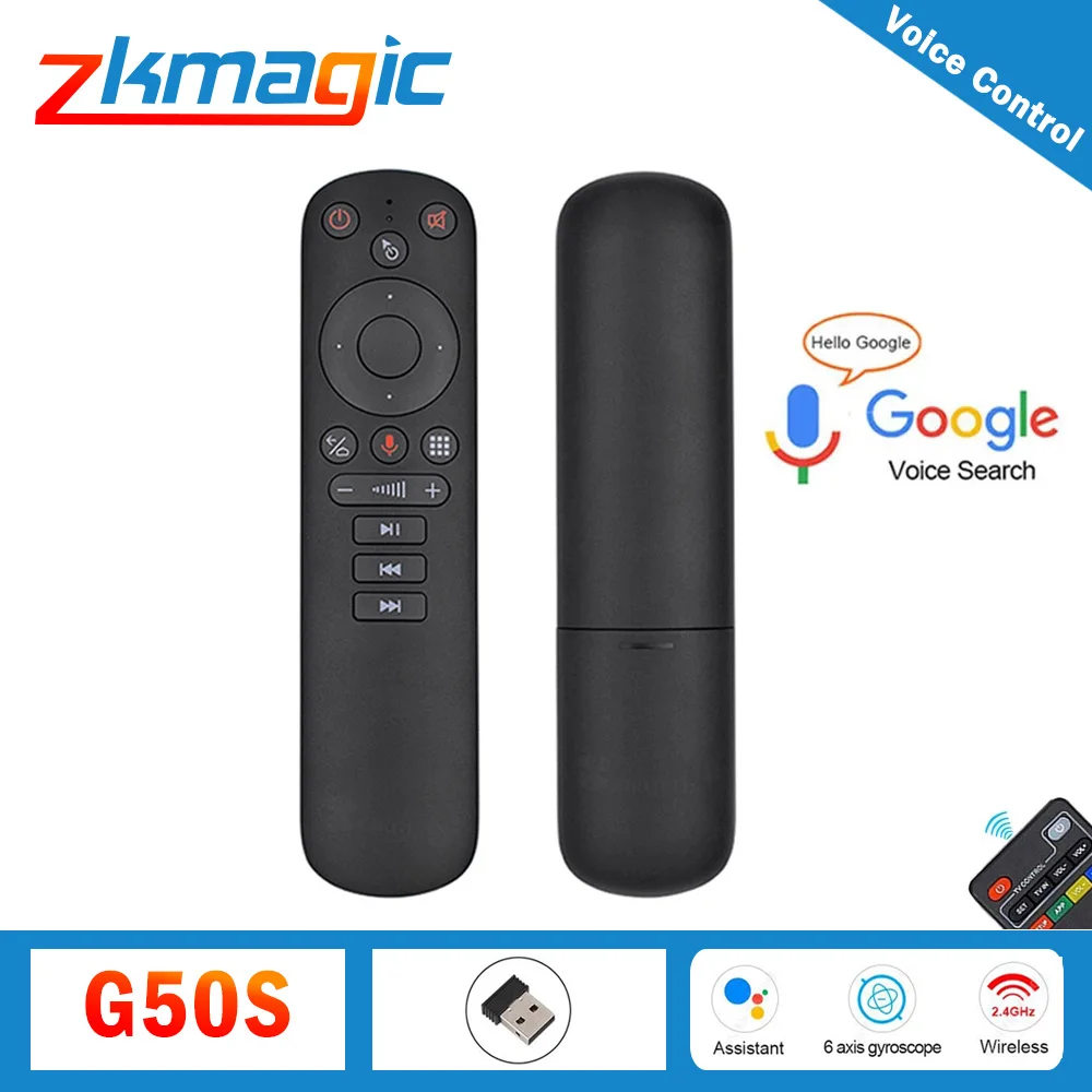 2.4G Wireless G50S Google Air Mouse Gyroscope Voice Remote Control with IR Learning Microphone for H96MAX X96MAX Android TV Box
2.4G Wireless G50S Google Air Mouse Gyroscope Voice Remote Control with IR Learning Microphone for H96MAX X96MAX Android TV Box