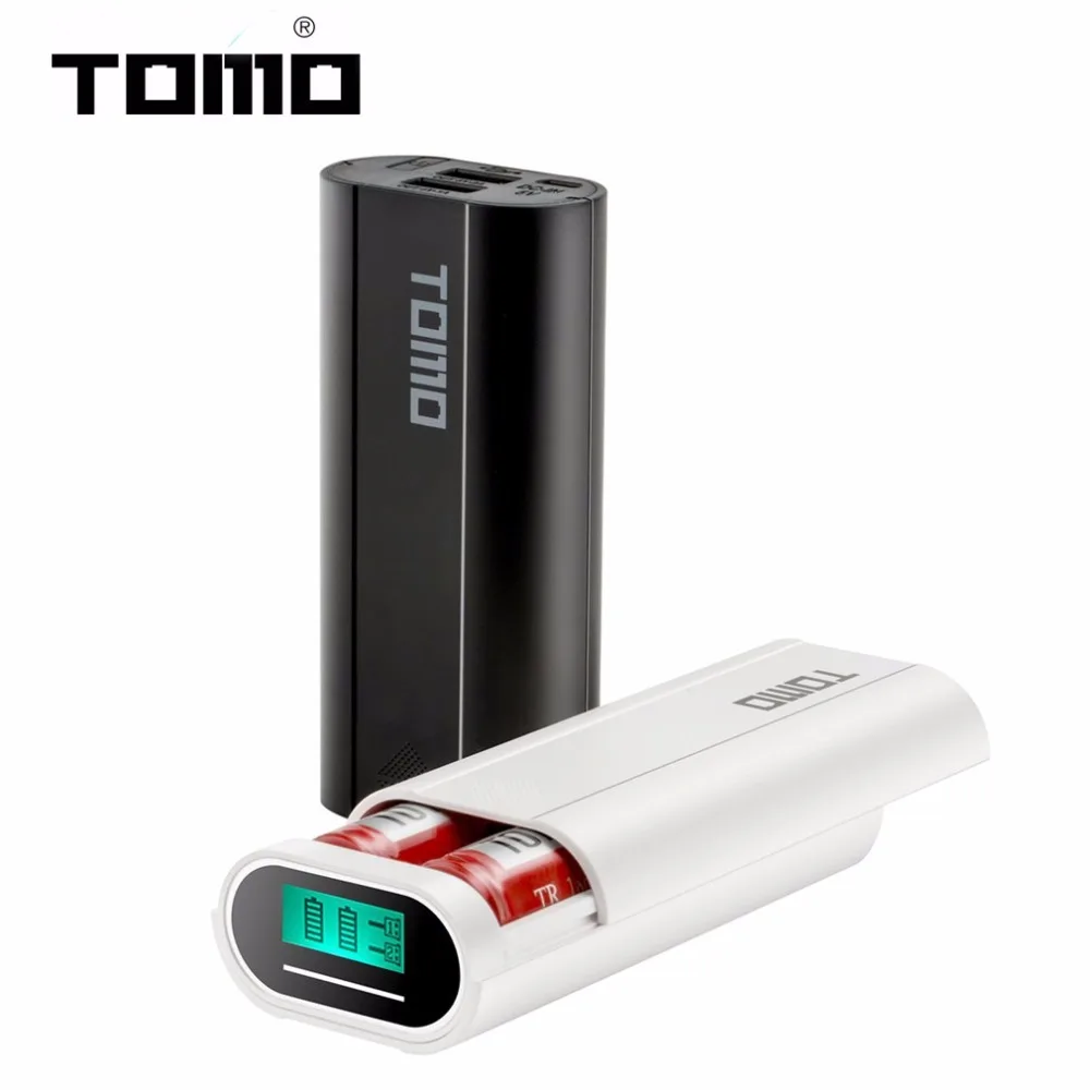 

Tomo M2 Intelligent Portable Power Bank 18650 External Battery Case LED Display Mobile Powerbank Charger Accessories