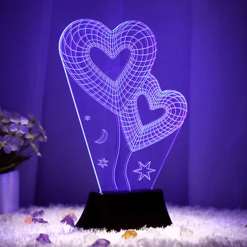 NEWKBO 3D romantic love styling handmade and Hearts Colorful LED night lights USB charging light wedding decorations 
NEWKBO 3D romantic love styling handmade and Hearts Colorful LED night lights USB charging light wedding decorations