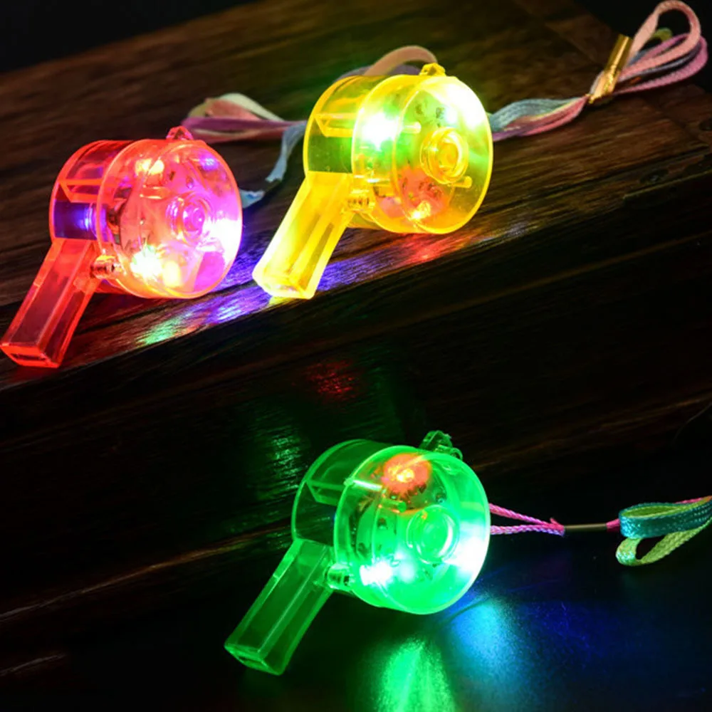 Plastic Flashing Whistle Colorful Lanyard LED Light Up Fun In the Dark For Rave Party Concerts
Plastic Flashing Whistle Colorful Lanyard LED Light Up Fun In the Dark For Rave Party Concerts
