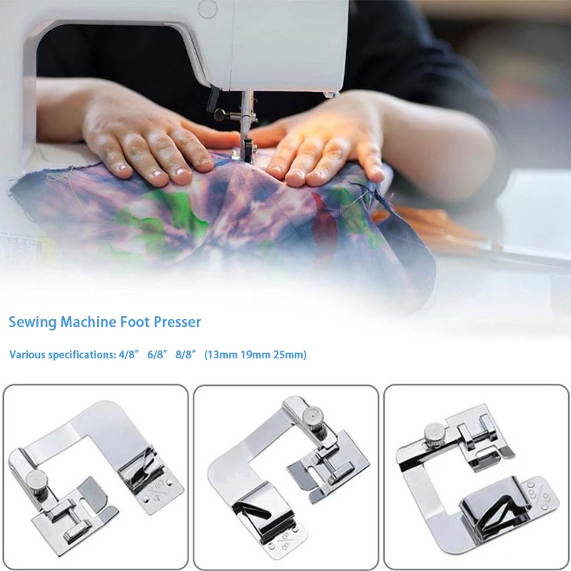 1 / 3pcs Sewing Machine Foot Presser Rolled Hem Feet Domestic Sewing Machine 4/8 8/8 6/8 for Low Shank Sewing Machine Accessorie
1 / 3pcs Sewing Machine Foot Presser Rolled Hem Feet Domestic Sewing Machine 4/8 8/8 6/8 for Low Shank Sewing Machine Accessorie