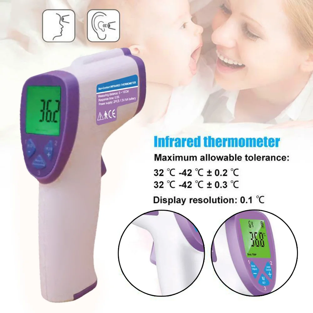 Non-contact Infrared Human Body Thermometer LCD Digital Temperature Tester High-definition Display Wide Range Of Application
Non-contact Infrared Human Body Thermometer LCD Digital Temperature Tester High-definition Display Wide Range Of Application