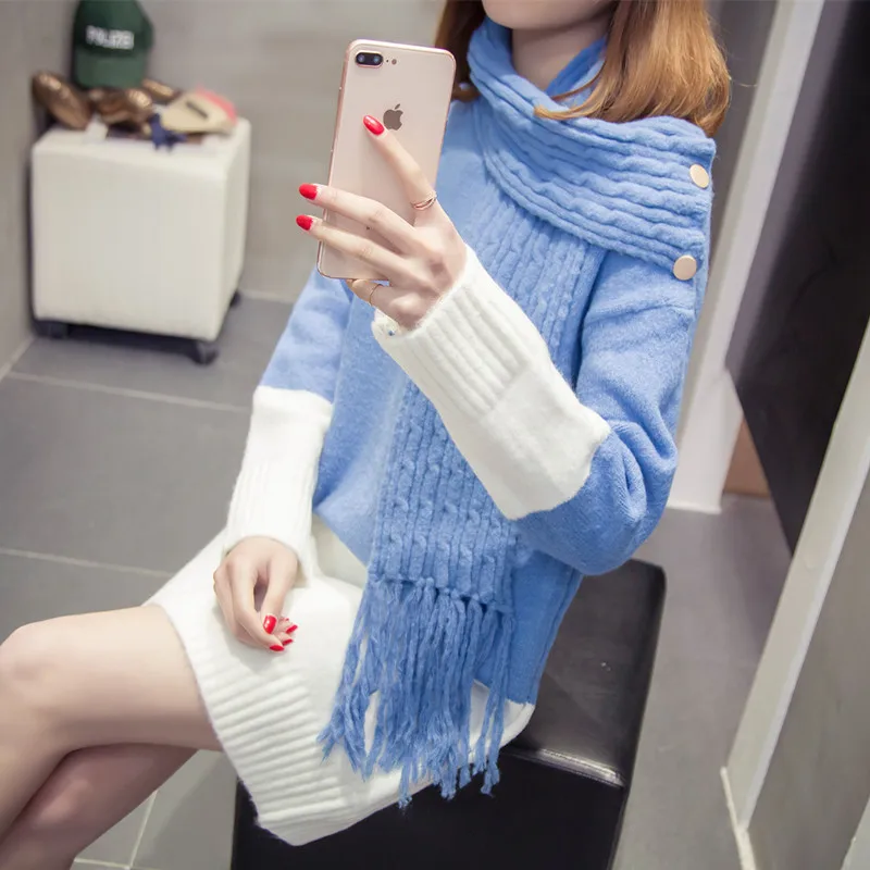 Autumn Winter Splicing Thick Sweater Pullovers Women 2022Loose Cashmere Warm Sweater Elegant Jumper Female Long Sleeve Oversize
Autumn Winter Splicing Thick Sweater Pullovers Women 2022Loose Cashmere Warm Sweater Elegant Jumper Female Long Sleeve Oversize