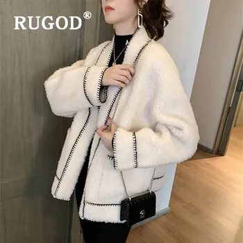 RUGOD New winter korean women wool coat v neck single breasted loose warm cashmere coats fashion female elegant casual ladies
RUGOD New winter korean women wool coat v neck single breasted loose warm cashmere coats fashion female elegant casual ladies