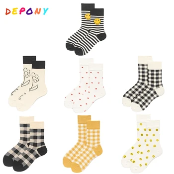 2020 Depony High Quality Combed Cotton happy socks women’s smiling face Casual Soft Comfortable Calcetines
2020 Depony High Quality Combed Cotton happy socks women’s smiling face Casual Soft Comfortable Calcetines