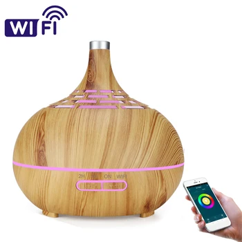 Essential oil aromatherapy diffuser 400ML ultrasonic air humidifier with wood grain wifi control 7 colors LED lights for home
Essential oil aromatherapy diffuser 400ML ultrasonic air humidifier with wood grain wifi control 7 colors LED lights for home
