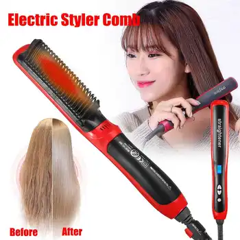 110v/220vPortable Size Handheld Hair Straight Electric Brush Professional LED Digital Display Fast Hair Straightener Comb
110v/220vPortable Size Handheld Hair Straight Electric Brush Professional LED Digital Display Fast Hair Straightener Comb