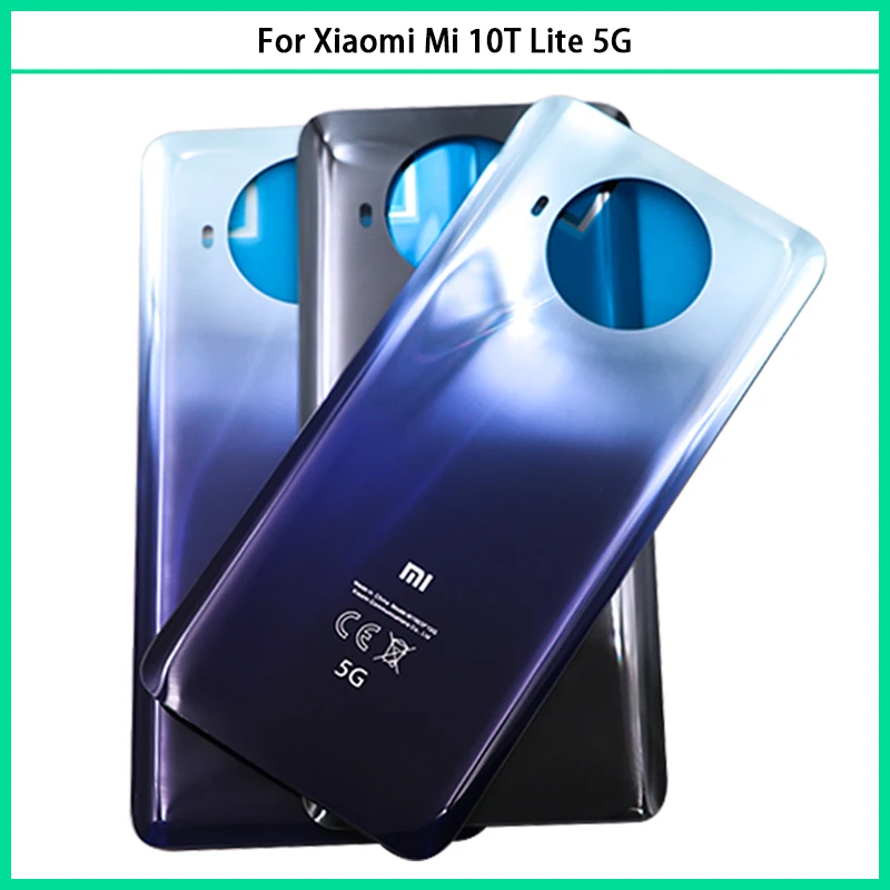 Фото Новинка для Xiaomi Mi 10T Lite 5G Задняя крышка батареи 3D стеклянная панель задняя дверь