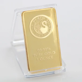 Australia 1 Ounce 99.99% Pure Gold Plated Bar High Relief Replica Souvenir Token Gold Bar Coin
Australia 1 Ounce 99.99% Pure Gold Plated Bar High Relief Replica Souvenir Token Gold Bar Coin