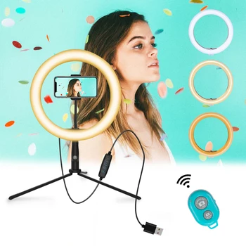 6/10Inch Ring Light with Stand Dimmable LED Camera Selfie Lights Ring for iPhone Tripod and Phone Holder for Video Photography
6/10Inch Ring Light with Stand Dimmable LED Camera Selfie Lights Ring for iPhone Tripod and Phone Holder for Video Photography
