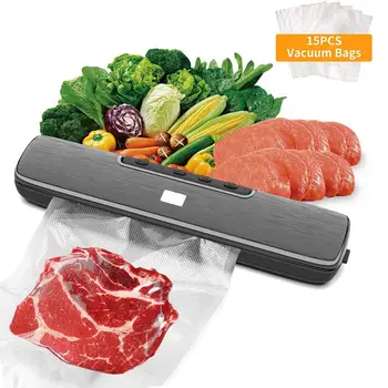 Vacuum Food Sealers kitchen Vacuum Sealer Machine Including 15pcs Bags Free Household Food saver Vacuum Packing
Vacuum Food Sealers kitchen Vacuum Sealer Machine Including 15pcs Bags Free Household Food saver Vacuum Packing