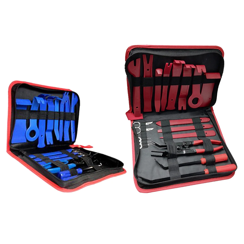 New 19pcs Blue/Red Car Trim Removal Tool Set Disassembly and Modification Unit Machine Repair Tools Kit with Bag
New 19pcs Blue/Red Car Trim Removal Tool Set Disassembly and Modification Unit Machine Repair Tools Kit with Bag