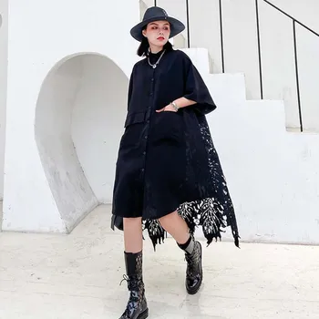 Johnature Summer New Embroidery Hollow Out Streetwear Plus Size Women Dresses 2020 Fashion Half Sleeve Lace Solid Color Dress
Johnature Summer New Embroidery Hollow Out Streetwear Plus Size Women Dresses 2020 Fashion Half Sleeve Lace Solid Color Dress