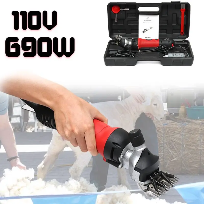 690W 110V 6 Geas Speed Electric Sheep Goat Shearing Machine Clipper Farm Shears Cutter Wool scissor Cut Machine With Box US Plug
690W 110V 6 Geas Speed Electric Sheep Goat Shearing Machine Clipper Farm Shears Cutter Wool scissor Cut Machine With Box US Plug