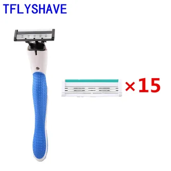 TFLYSHAVE 1 Holder 15 Blades Men Disposable Razor 3 Layer Shaver Razor Blade Replaceable Blade Stainless Steel Shaving Head
TFLYSHAVE 1 Holder 15 Blades Men Disposable Razor 3 Layer Shaver Razor Blade Replaceable Blade Stainless Steel Shaving Head