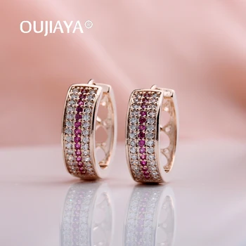 OUJIAYA Exclusive New 585 Rose Gold Dangle Earrings Round Natural Zircon Circle Earrings Women Gift Party Fashion Jewelry 173 
OUJIAYA Exclusive New 585 Rose Gold Dangle Earrings Round Natural Zircon Circle Earrings Women Gift Party Fashion Jewelry 173