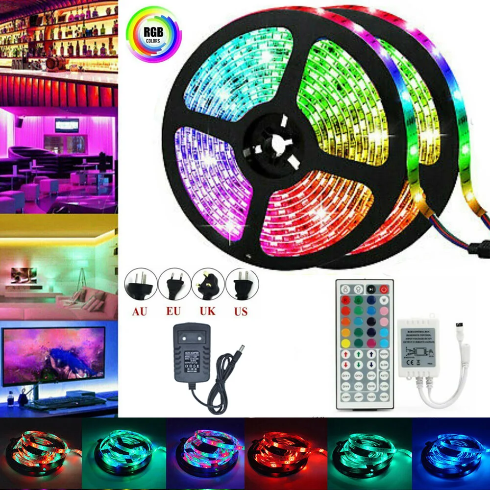 RGB 5050 2835 Remote Control LED Strip Light DC12V 5M/10M/15M/20M Waterproof Flexible Led Light Strips for Home Garden Decoratio
RGB 5050 2835 Remote Control LED Strip Light DC12V 5M/10M/15M/20M Waterproof Flexible Led Light Strips for Home Garden Decoratio