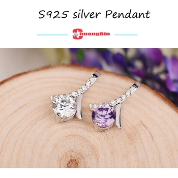Genuine S925 sterling silver Crystal Pendants for Women Wedding personality zircon Beautiful Amethyst pendant silverware jewelry 
Genuine S925 sterling silver Crystal Pendants for Women Wedding personality zircon Beautiful Amethyst pendant silverware jewelry