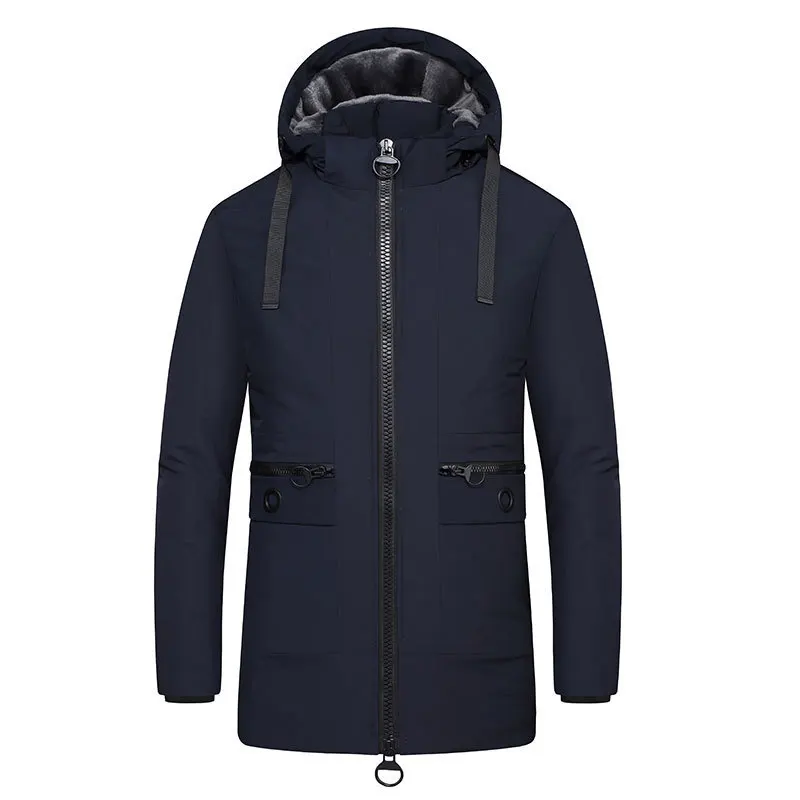 Men's Cotton Solid Color Long Fund Keep Warm Loose Coat Thickening Even Hat Increase Down Waterproof Cotton-padded Clothes Male
Men's Cotton Solid Color Long Fund Keep Warm Loose Coat Thickening Even Hat Increase Down Waterproof Cotton-padded Clothes Male
