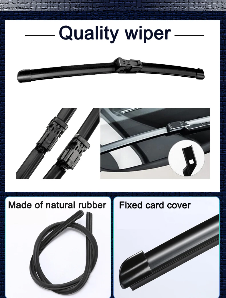 MIDOON Wiper LHD RHD Front Wiper Blades For SEAT Ibiza 6J 2008 - 2017 2016 Windshield Windscreen Front Window 24''+16''