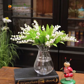 Fresh Natural Lily of the valley simulation plant American country style floral desktop display decorative flower arrangement
Fresh Natural Lily of the valley simulation plant American country style floral desktop display decorative flower arrangement