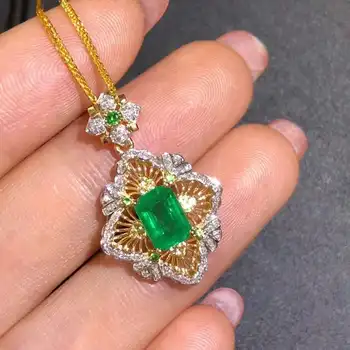 Natural And Real Emerald Necklace Pendant Solid S925 Sterling Silver For Women Colour Fine Jewelry
Natural And Real Emerald Necklace Pendant Solid S925 Sterling Silver For Women Colour Fine Jewelry