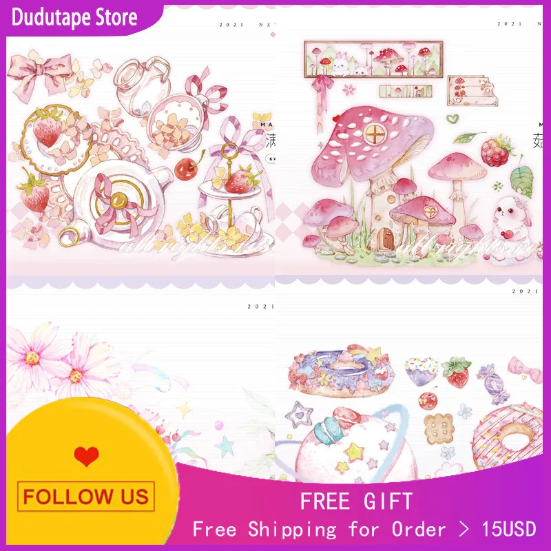 1 Loop Washi PET Tape Careless Journal Diary Mushroom Rabbit Full Cup Berry Doughnut Planet Gesang Flower
1 Loop Washi PET Tape Careless Journal Diary Mushroom Rabbit Full Cup Berry Doughnut Planet Gesang Flower