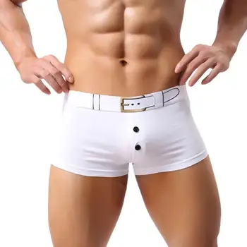 

Men Sexy Underwear Boxer Funny 3d Print Boxershorts Short U Convex Bulge Pouch Penis Male Panties Gay Underpant Cueca Masculina