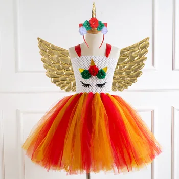 Fashionable children's clothing to send wings girl dress 2020 summer orange tutu dress cartoon unicorn princess dress
Fashionable children's clothing to send wings girl dress 2020 summer orange tutu dress cartoon unicorn princess dress