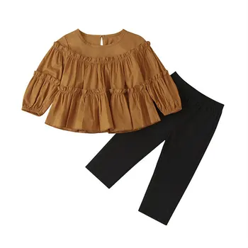 Fashion Kids Clothes Girls Outfit Spring Autumn Toddler Girl Clothing Set Long Sleeve Brown Tops+Black Pants Children Clothing
Fashion Kids Clothes Girls Outfit Spring Autumn Toddler Girl Clothing Set Long Sleeve Brown Tops+Black Pants Children Clothing