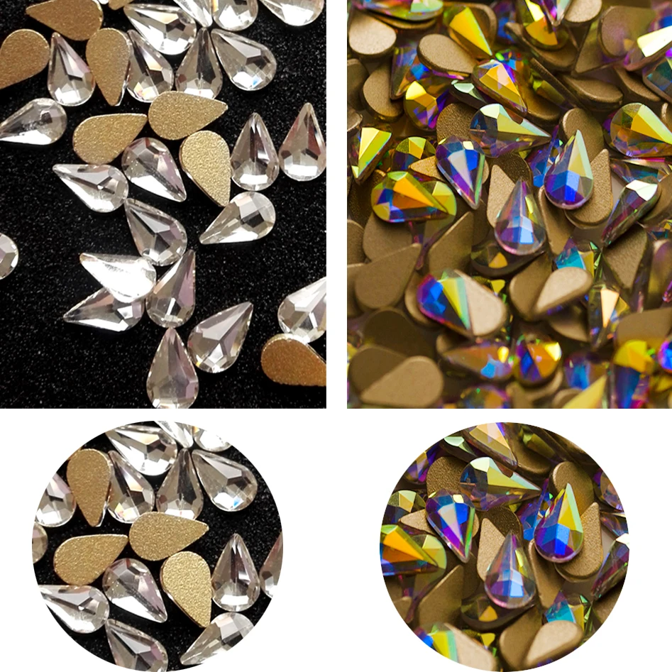 12pcs 5x8mm Clear AB Crystal Flat Back Nail Art Rhinestone Glass Micro Make Up Tear Drop 3D Rhinestones Decoration
12pcs 5x8mm Clear AB Crystal Flat Back Nail Art Rhinestone Glass Micro Make Up Tear Drop 3D Rhinestones Decoration