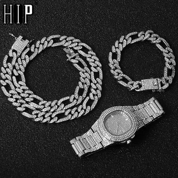 Hip Hop 3PCS /Set Iced Out Paved Rhinestones Miami Curb Figaro Link Chain Necklace Bling Rapper Necklace For Men Jewelry
Hip Hop 3PCS /Set Iced Out Paved Rhinestones Miami Curb Figaro Link Chain Necklace Bling Rapper Necklace For Men Jewelry
