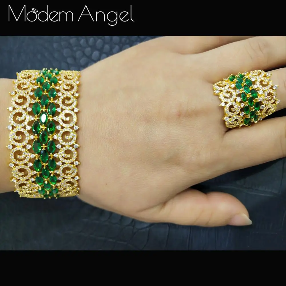 MoonTree Luxury Special Convolution 3 Tone Mixed Cubic Zirconia Copper Geometry Party Wedding Saudi Arabic Dubai Bangle Ring Set
MoonTree Luxury Special Convolution 3 Tone Mixed Cubic Zirconia Copper Geometry Party Wedding Saudi Arabic Dubai Bangle Ring Set