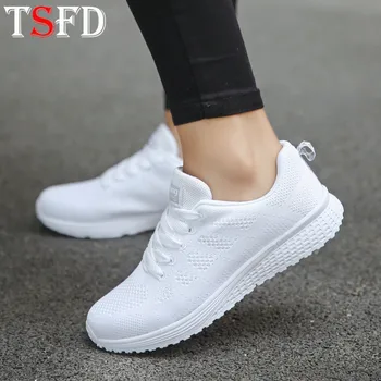 

Women's White Sneakers Comfortable Women's Sport Shoes Non-slip Running Shoe Ladies Walking Sports Shoes Women Big Size Shoe V15