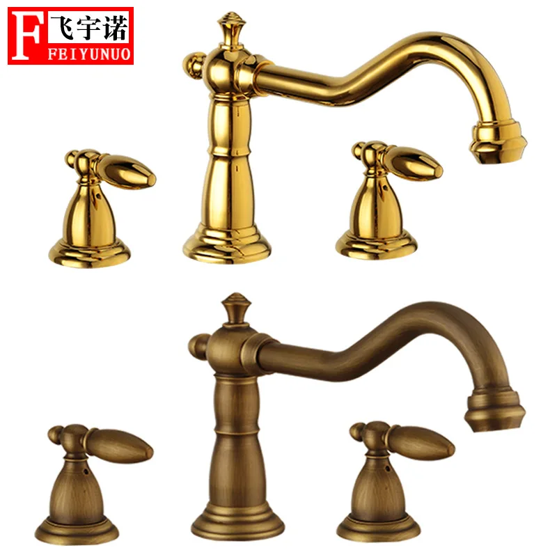 Toilet Three-hole Basin Faucet Copper Split Type Three-piece Set European Style Vintage Cold Double Control Mixing Faucet Wholes
Toilet Three-hole Basin Faucet Copper Split Type Three-piece Set European Style Vintage Cold Double Control Mixing Faucet Wholes