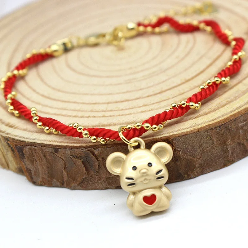 2020 Chinese Style Zodiac Rats Shakin Bracelets For Women Birthday Mini Animal Red Rope Bangle Jewelry Girl New Year Gift
2020 Chinese Style Zodiac Rats Shakin Bracelets For Women Birthday Mini Animal Red Rope Bangle Jewelry Girl New Year Gift