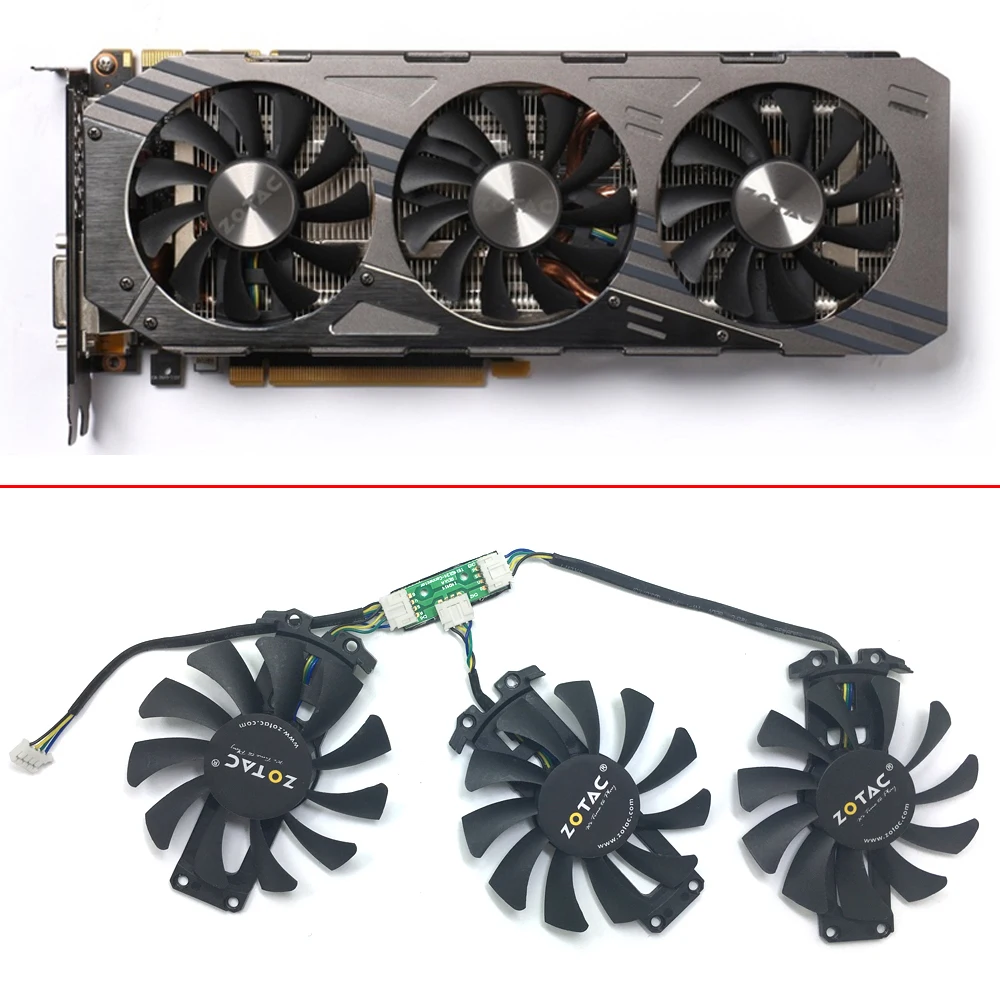 Вентилятор для охлаждения ПК GA81S2U 75 мм замена ZOTAC Geforce GTX980 GTX 970 AMP 980 4GD5 GTX960 HA Edition 4G