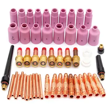 Professional 51pcs/set Welding Torch Stubby Gas Lens For WP-17/18/26 TIG Pyrex Glass Cup Kit Durable Welding Accessories 
Professional 51pcs/set Welding Torch Stubby Gas Lens For WP-17/18/26 TIG Pyrex Glass Cup Kit Durable Welding Accessories