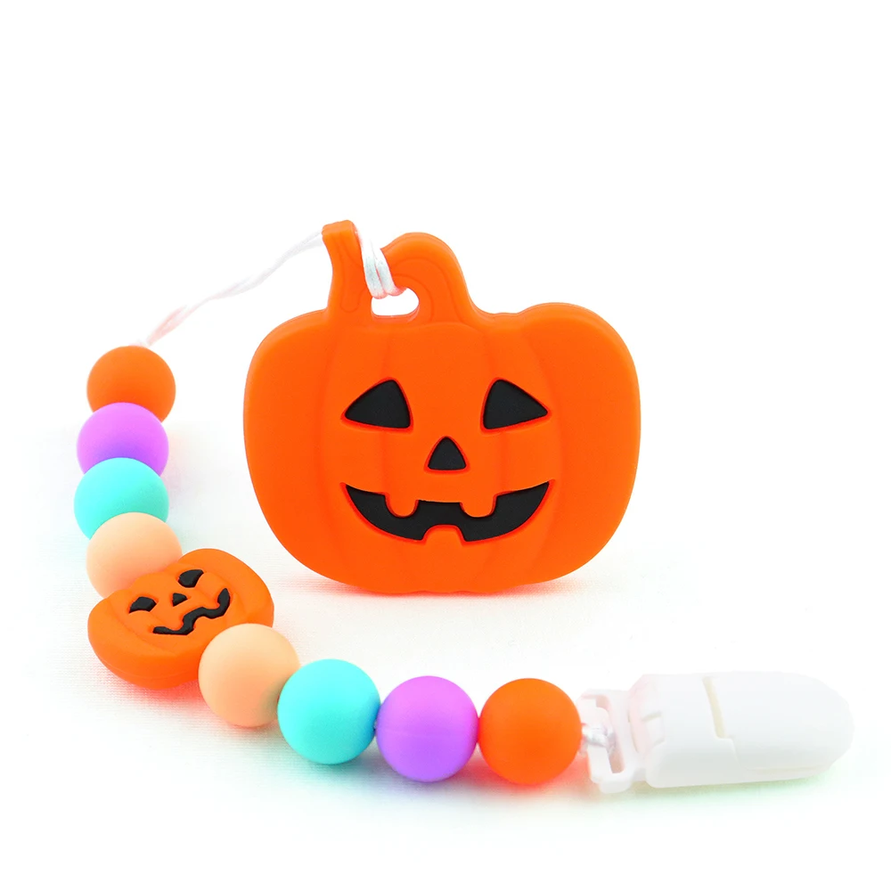 Halloween Series Teether Teething Chain Pacificer Clips For Baby Infant Chewable Chewing Toys For Handmade DIY BPA Free Silicone
Halloween Series Teether Teething Chain Pacificer Clips For Baby Infant Chewable Chewing Toys For Handmade DIY BPA Free Silicone